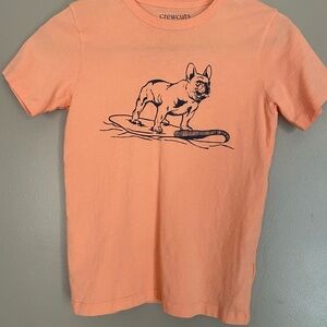Crewcuts Peach Tee with Dog Graphic
